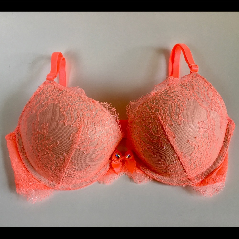 VS Very Sexy Embellished Push-up - Orange NWOT